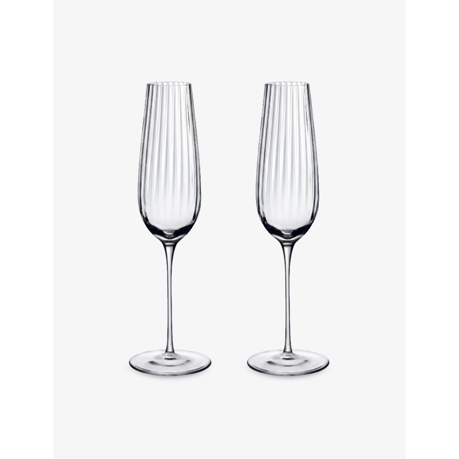 NUDE sparkling wine glasses set of two handcrafted lead-free crystal - British product