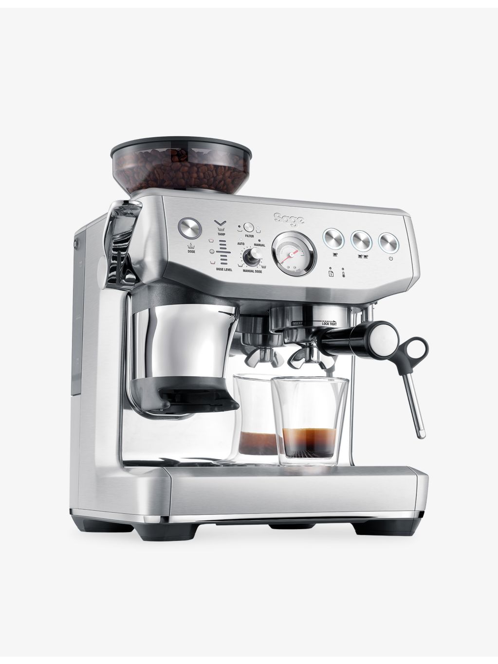 Sage Barista Express Impress espresso machine with grinder - British product