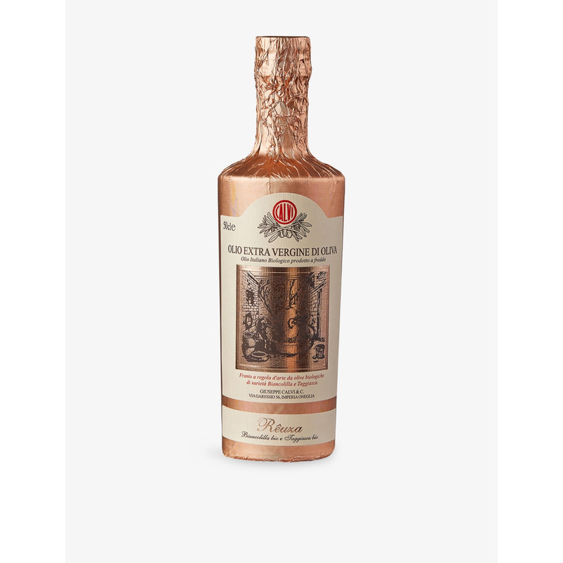 Calvi Reuza organic extra virgin olive oil salmon pink foil 500ml (British brand)