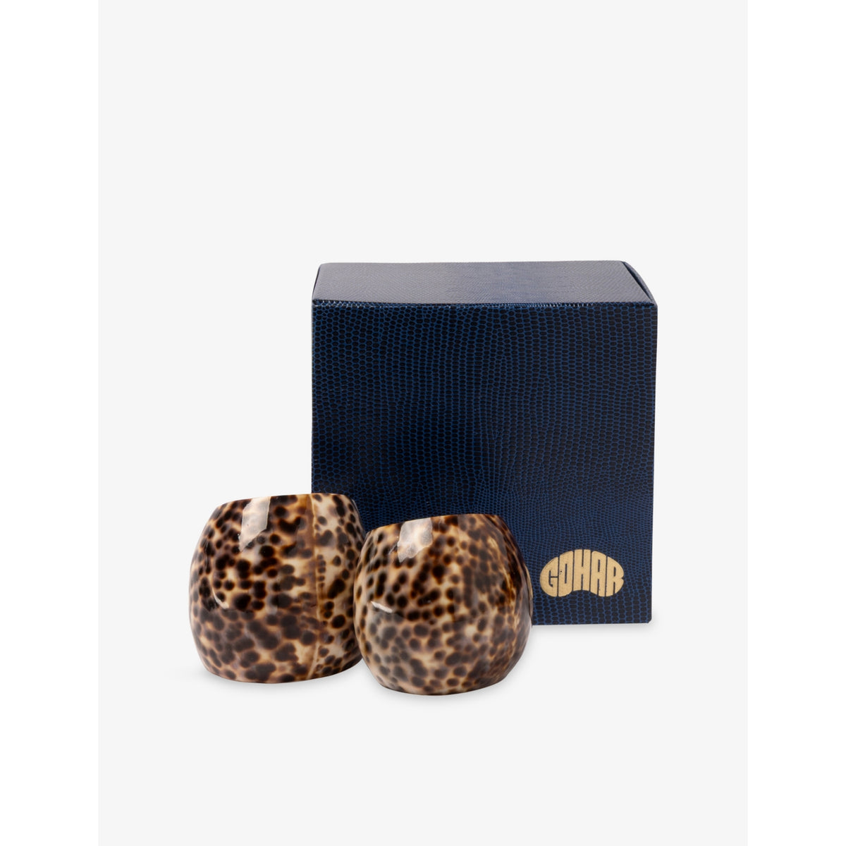 Gohar World cowrie shell napkin rings set of 2 (British brand)