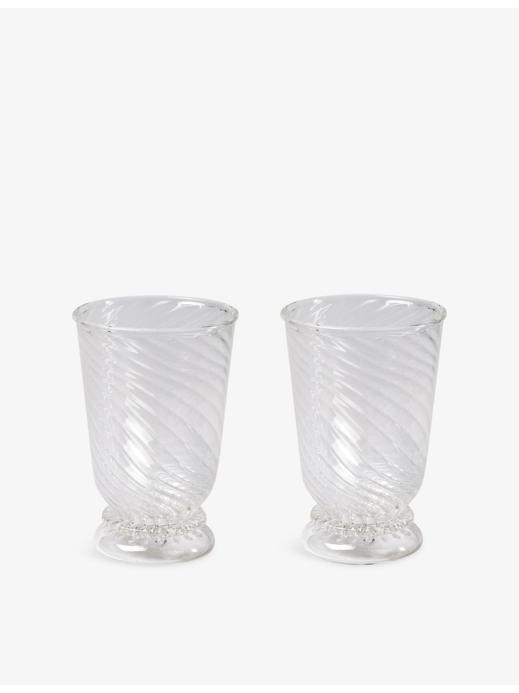 Gohar World spiral glasses set of 2 mouth-blown glass - British product