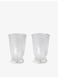 Gohar World spiral glasses set of 2 mouth-blown glass - British product