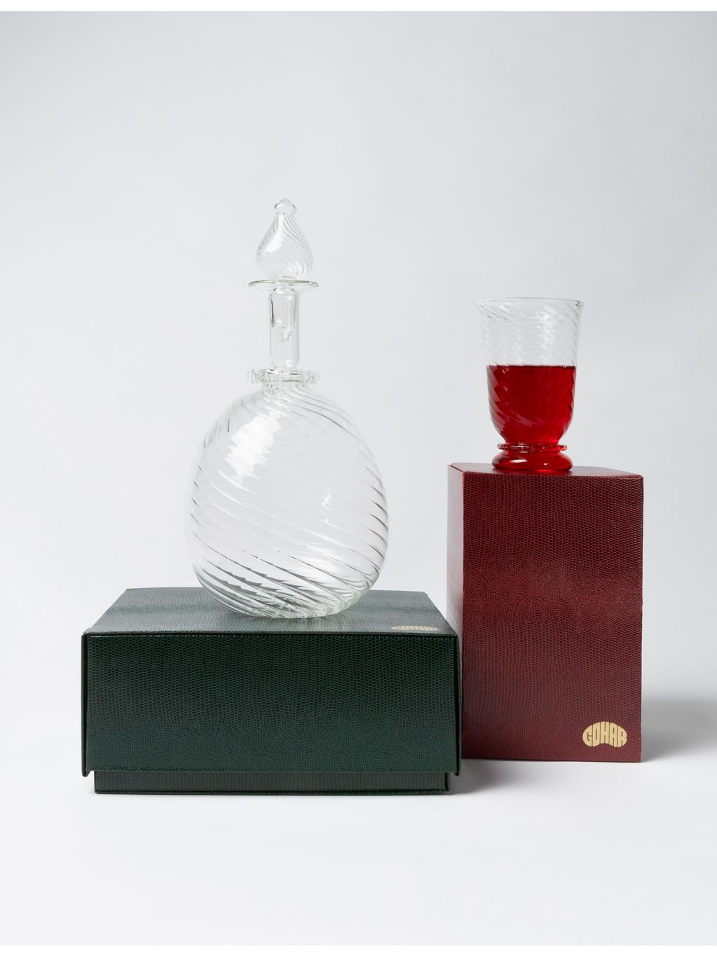 Gohar World spiral glass decanter 750mL - British product