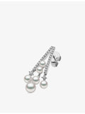 Yoko London Akoya pearl diamond drop earrings 18ct white gold (British brand)