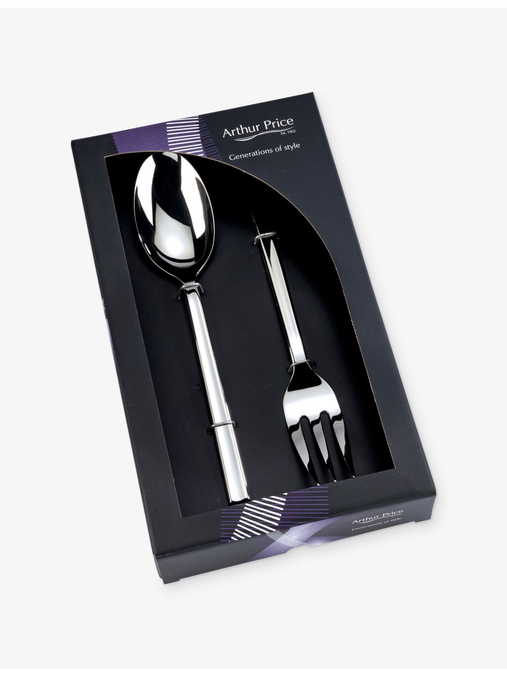 Arthur Price serving spoon and fork set, imported from the UK