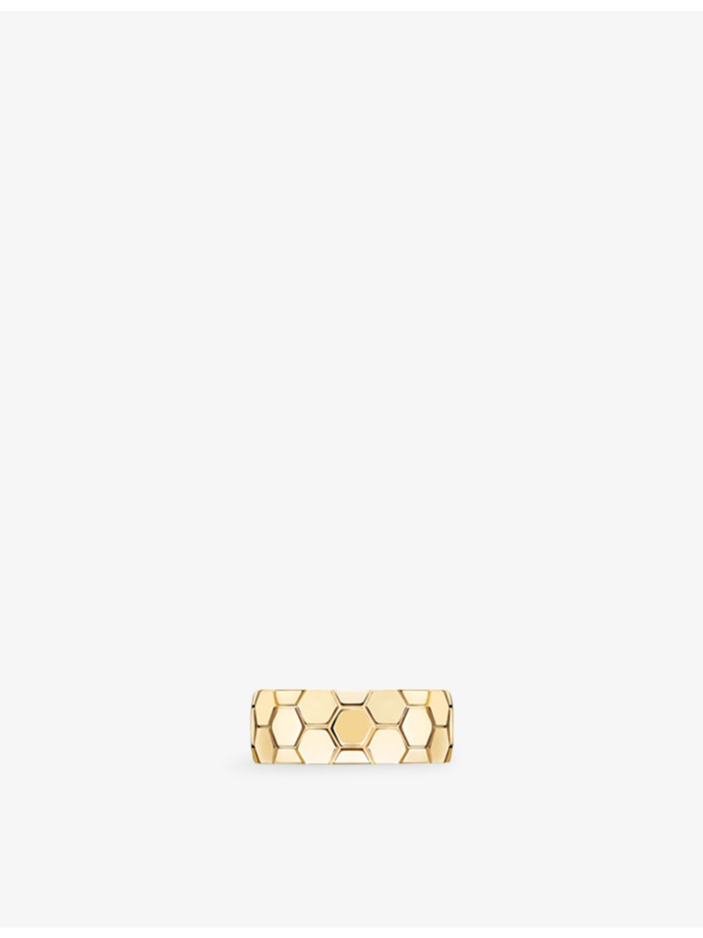 Chaumet 18ct yellow gold ring with honeycomb motif, 8mm - British product