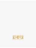 Chaumet 18ct yellow gold ring with honeycomb motif, 8mm - British product