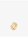 Chaumet 18ct yellow gold ring with honeycomb motif, 8mm - British product