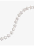 Swarovski rhodium-plated cubic zirconia tennis necklace 38-40cm - British product