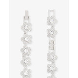Swarovski rhodium-plated cubic zirconia tennis necklace 38-40cm - British product