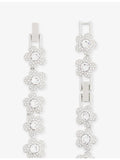 Swarovski rhodium-plated cubic zirconia tennis necklace 38-40cm - British product