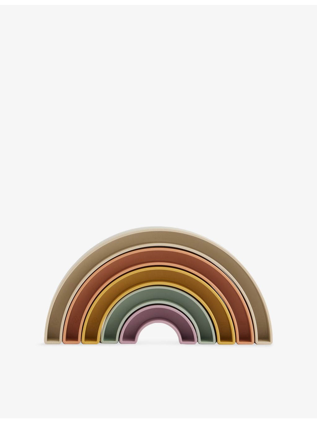Mushie rainbow plastic stacking toy 5 piece (British brand)
