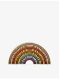 Mushie rainbow plastic stacking toy 5 piece (British brand)