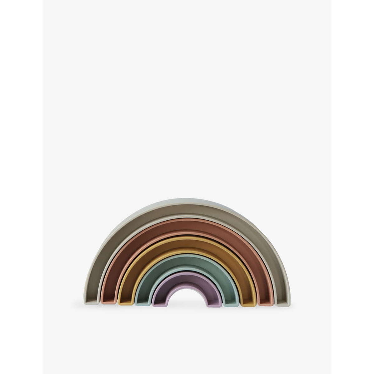 Mushie rainbow plastic stacking toy 5 piece (British brand)