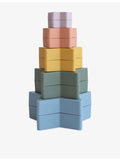 Mushie nesting stars stacking toy in multicolour, imported from the UK