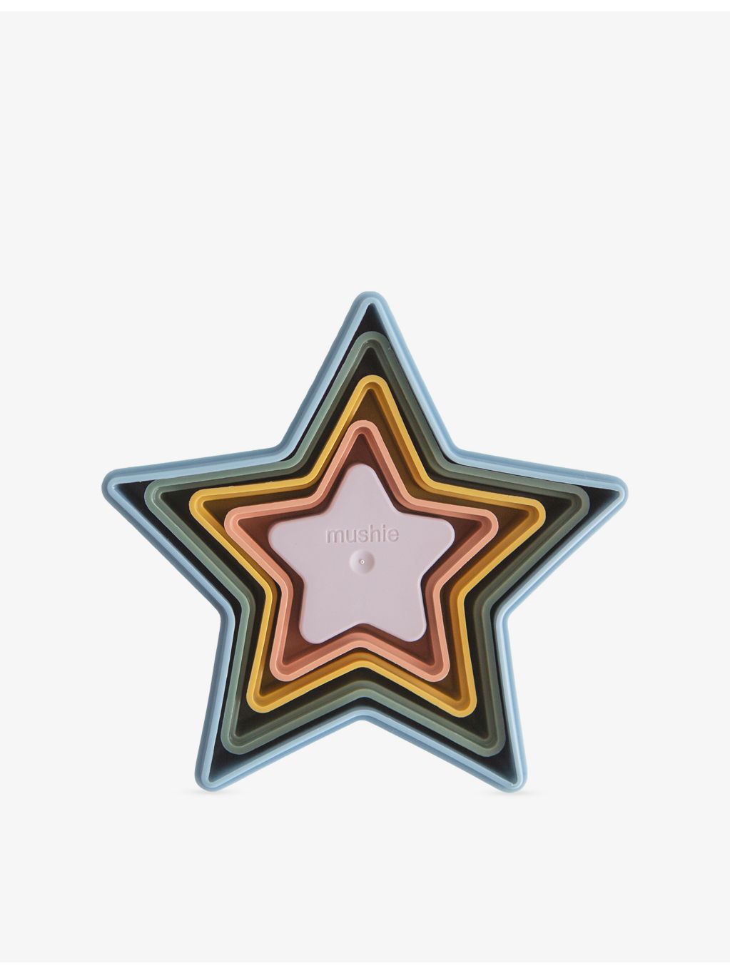 Mushie nesting stars stacking toy in multicolour, imported from the UK
