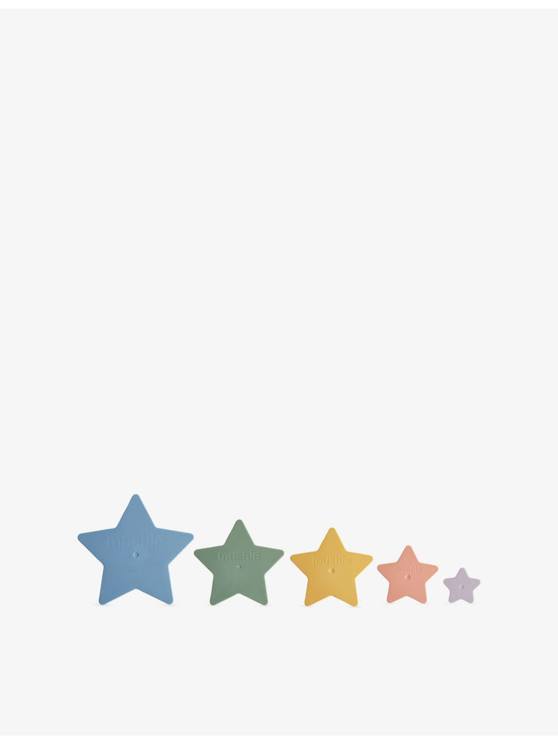 Mushie nesting stars stacking toy in multicolour, imported from the UK