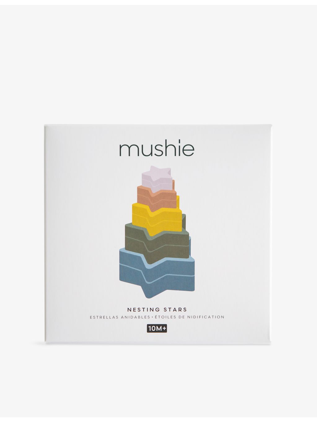 Mushie nesting stars stacking toy in multicolour, imported from the UK