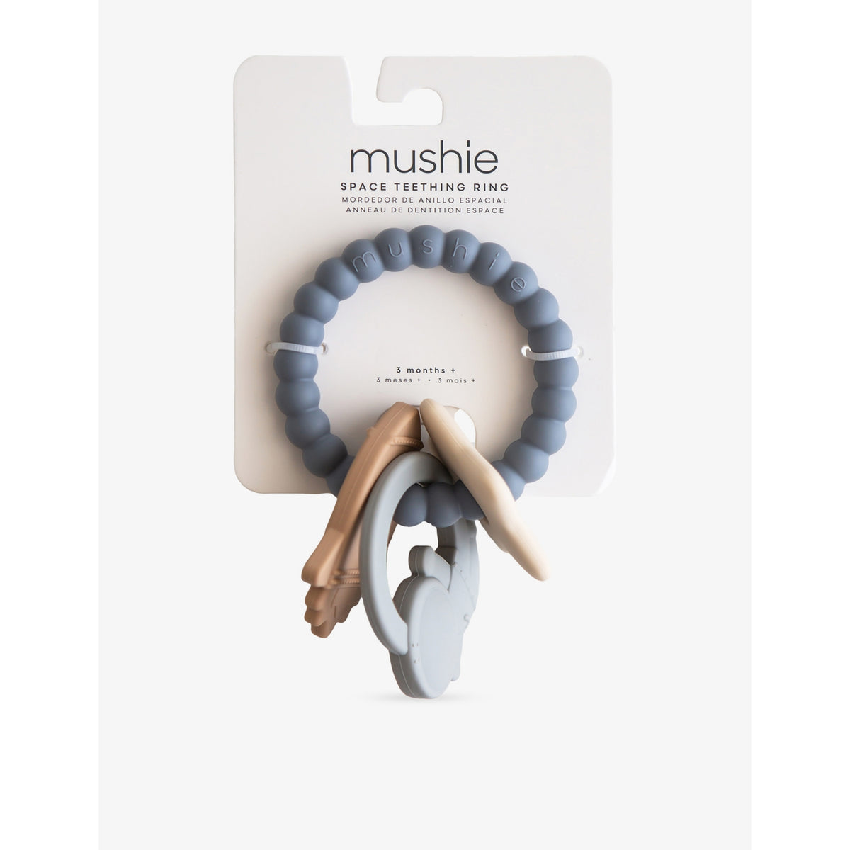 Mushie space silicone teething ring 12cm - British product