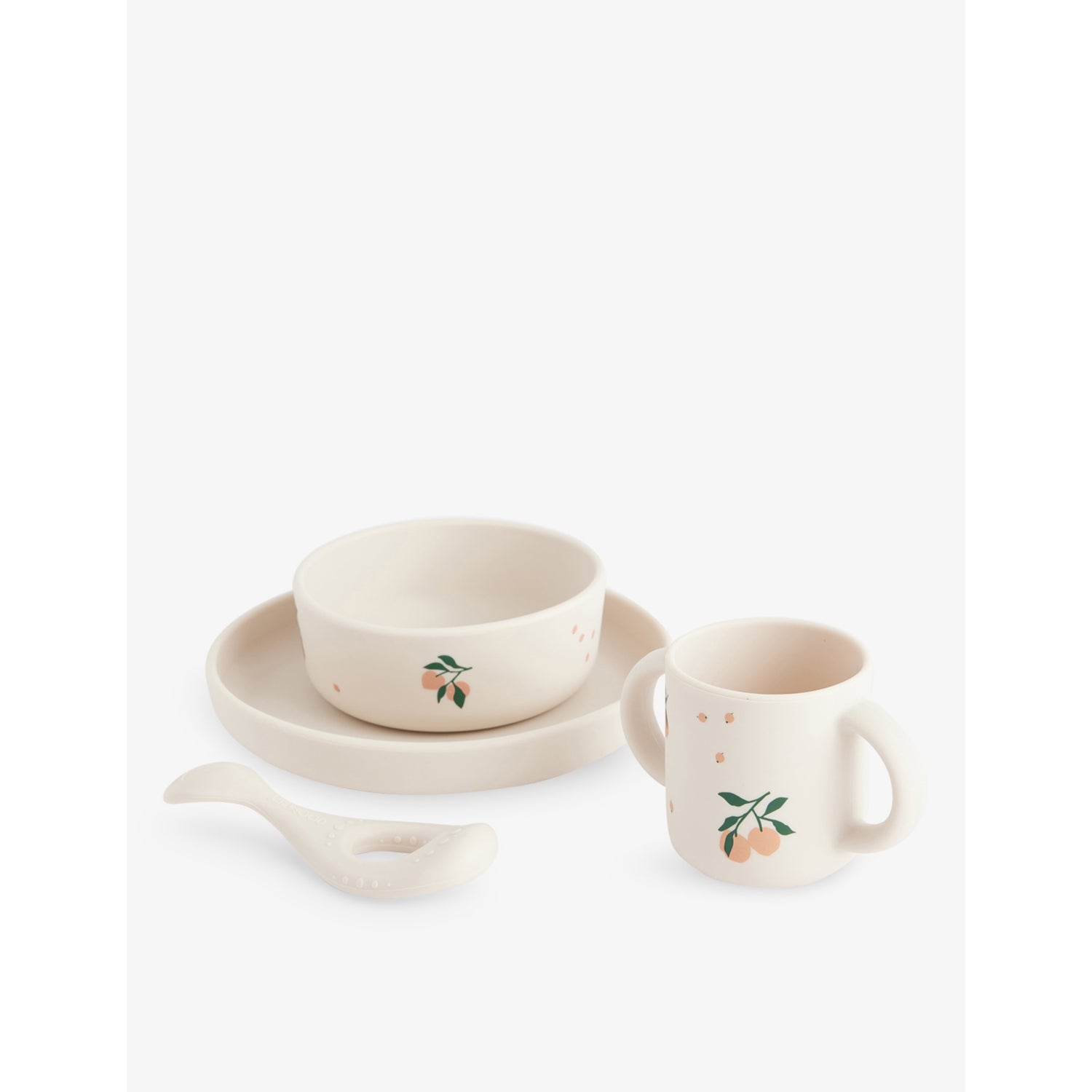 Liewood Vivi silicone tableware set with plate bowl cup spoon, UK version