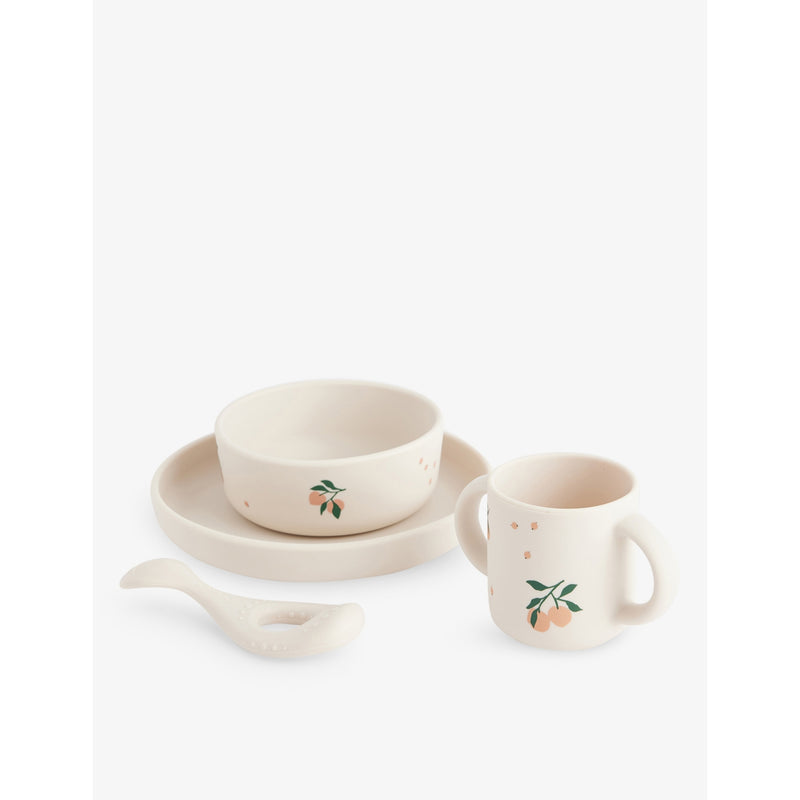 Liewood Vivi silicone tableware set with plate bowl cup spoon, UK version