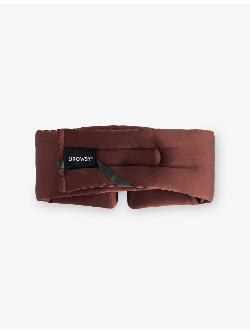 Drowsy Sleep Co logo-embroidered padded silk sleep mask - British product