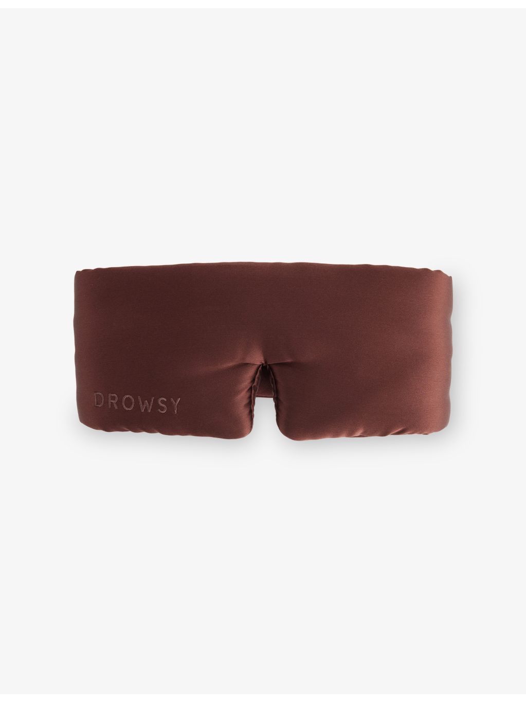 Drowsy Sleep Co logo-embroidered padded silk sleep mask - British product