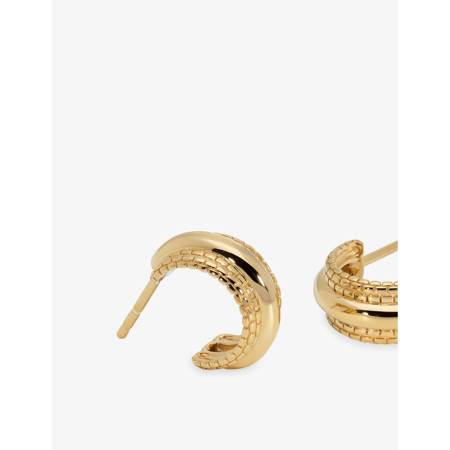 Monica Vinader 18ct gold vermeil huggie earrings (British brand)
