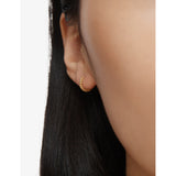 Monica Vinader huggie earrings in 18ct yellow gold vermeil, UK version