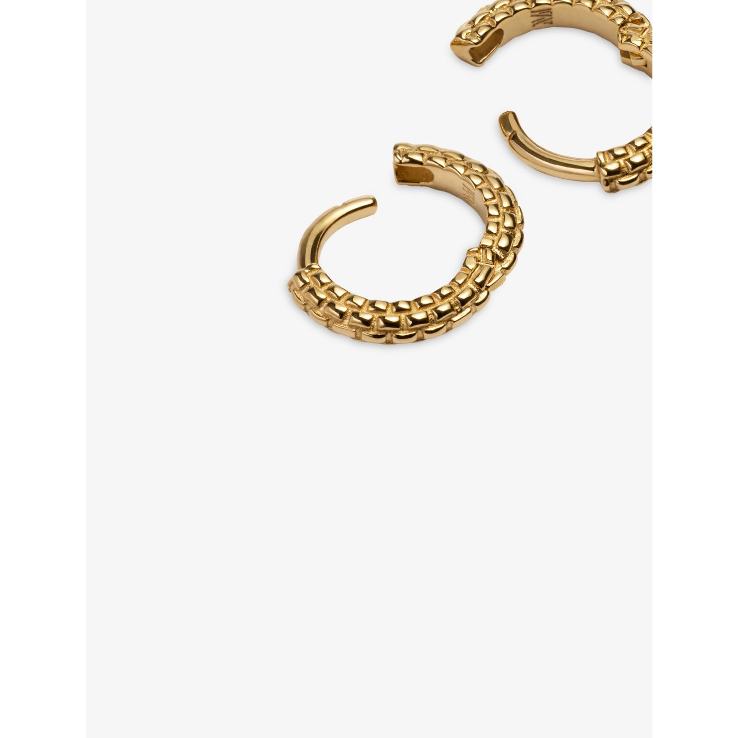 Monica Vinader huggie earrings in 18ct yellow gold vermeil, UK version