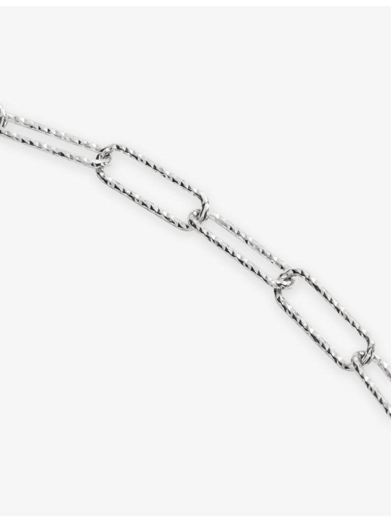 Monica Vinader textured sterling silver chain necklace 48cm, UK version