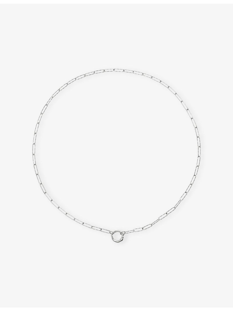 Monica Vinader textured sterling silver chain necklace 48cm, UK version