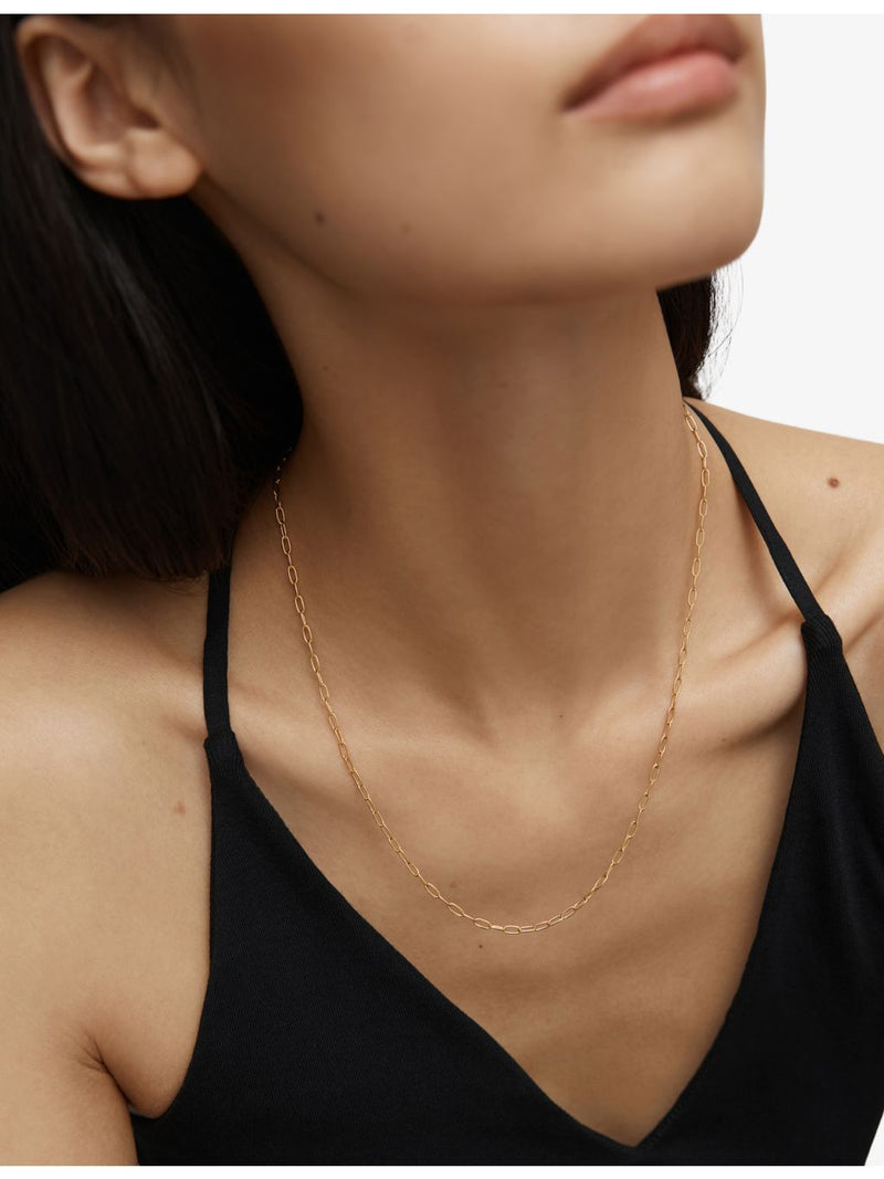 Monica Vinader 18ct yellow gold vermeil charm necklace 48cm, UK version