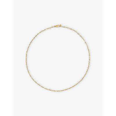 selfridges Monica Vinader Textured Link 18ct Yellow Gold Vermeil Chain Necklace- Buy online at McGrocer