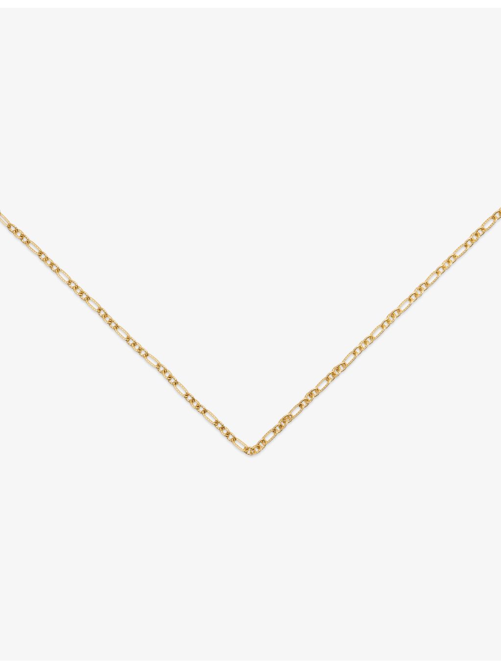 Monica Vinader textured 18ct yellow gold vermeil chain necklace - British product