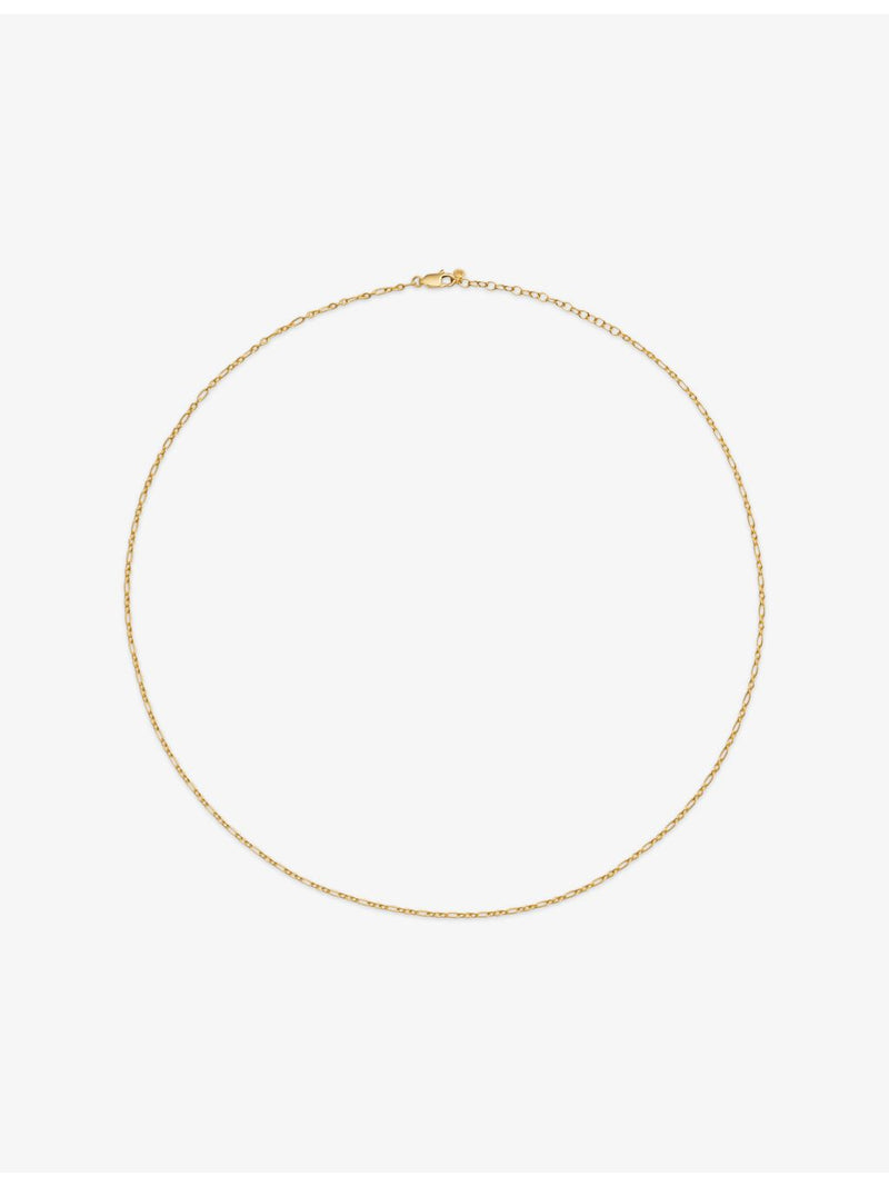 Monica Vinader textured 18ct yellow gold vermeil chain necklace - British product