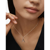 Monica Vinader sterling silver initial A pendant - British product