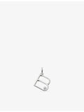 Monica Vinader initial B sterling silver pendant with lab-grown diamond, imported from the UK