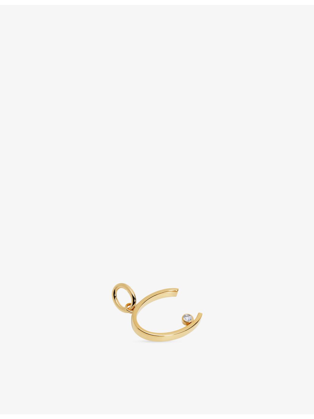 Monica Vinader Solitaire Initial C 18ct gold vermeil pendant - British product
