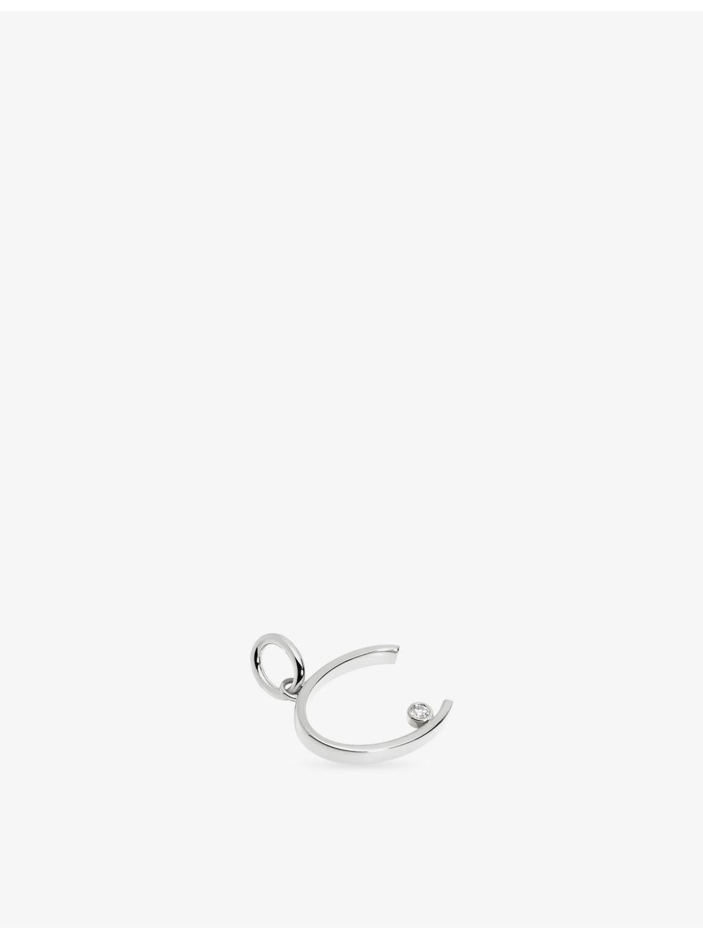 Monica Vinader initial C pendant in sterling silver, imported from the UK