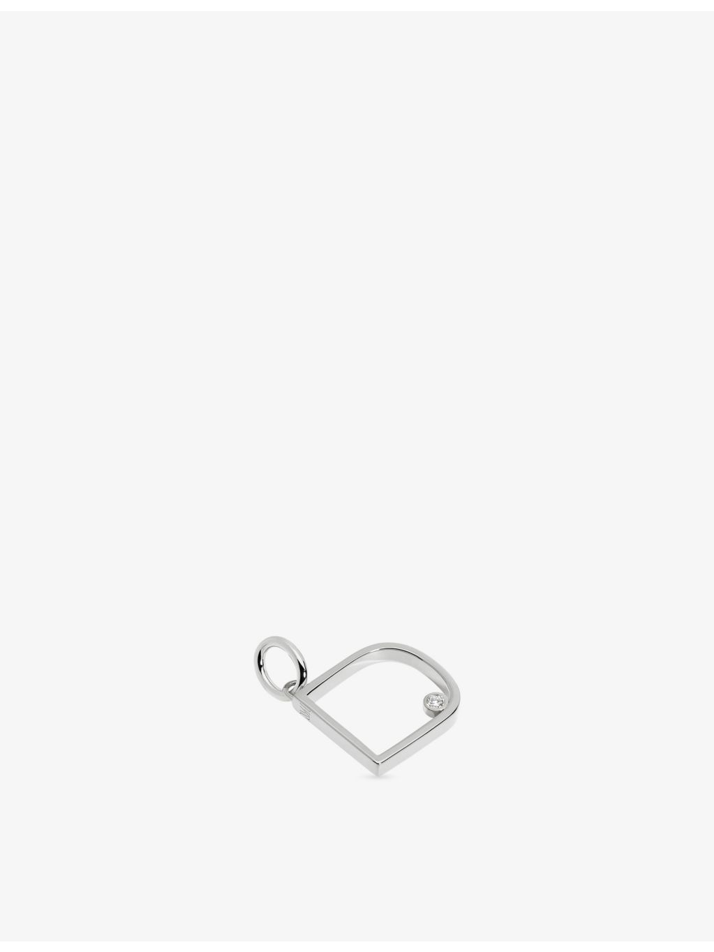 Monica Vinader Initial D solitaire lab-grown diamond pendant, sterling silver (British brand)