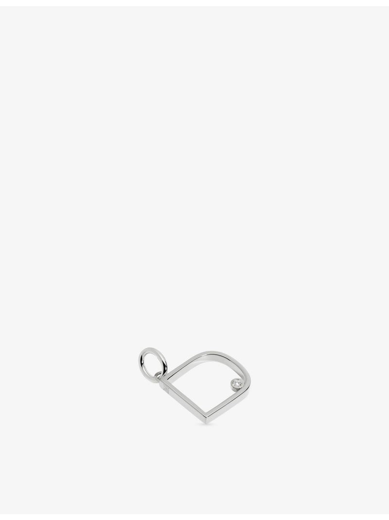 Monica Vinader Initial D solitaire lab-grown diamond pendant, sterling silver (British brand)