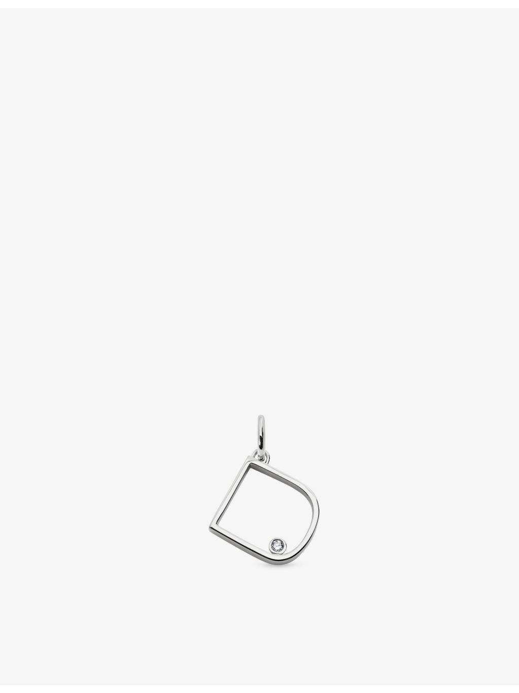 Monica Vinader Initial D solitaire lab-grown diamond pendant, sterling silver (British brand)