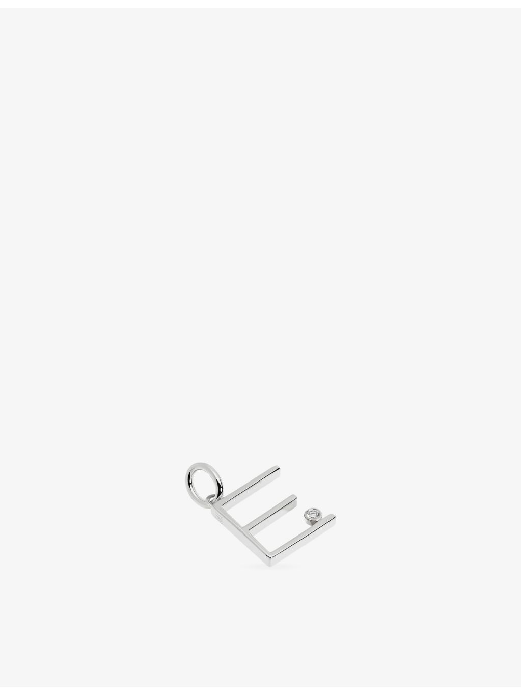 Monica Vinader initial E pendant charm in sterling silver (British brand)