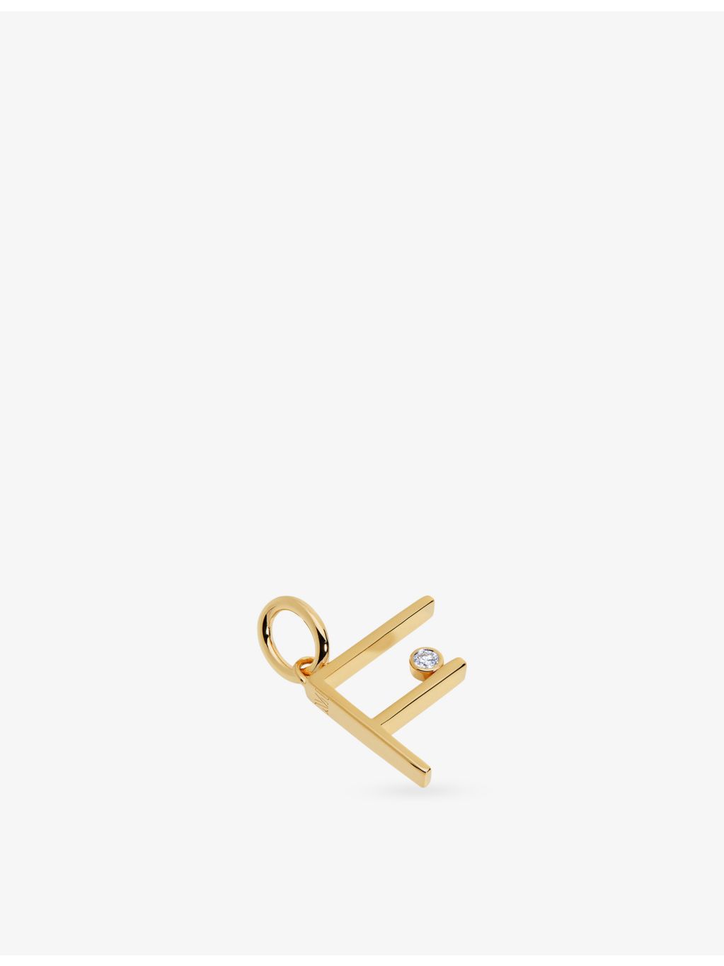 Monica Vinader initial F solitaire lab-grown diamond pendant, UK version