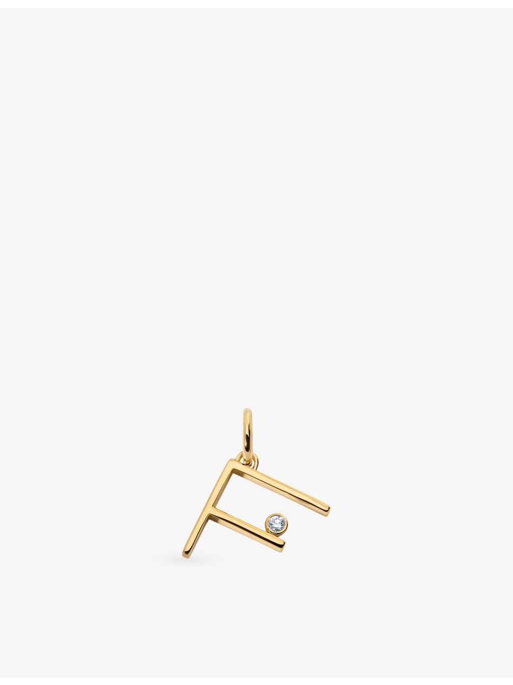 Monica Vinader initial F solitaire lab-grown diamond pendant, UK version