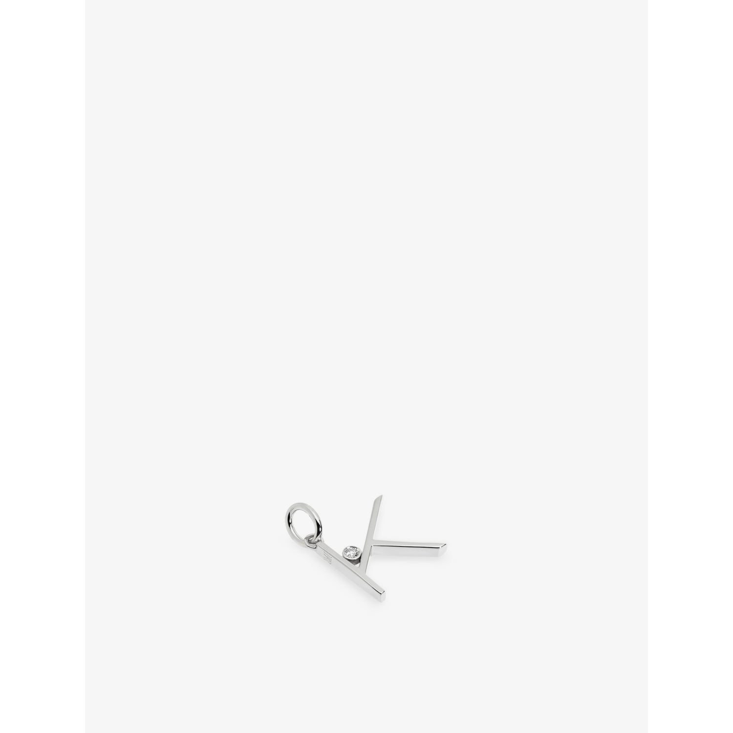 Monica Vinader K initial solitaire pendant charm - British product