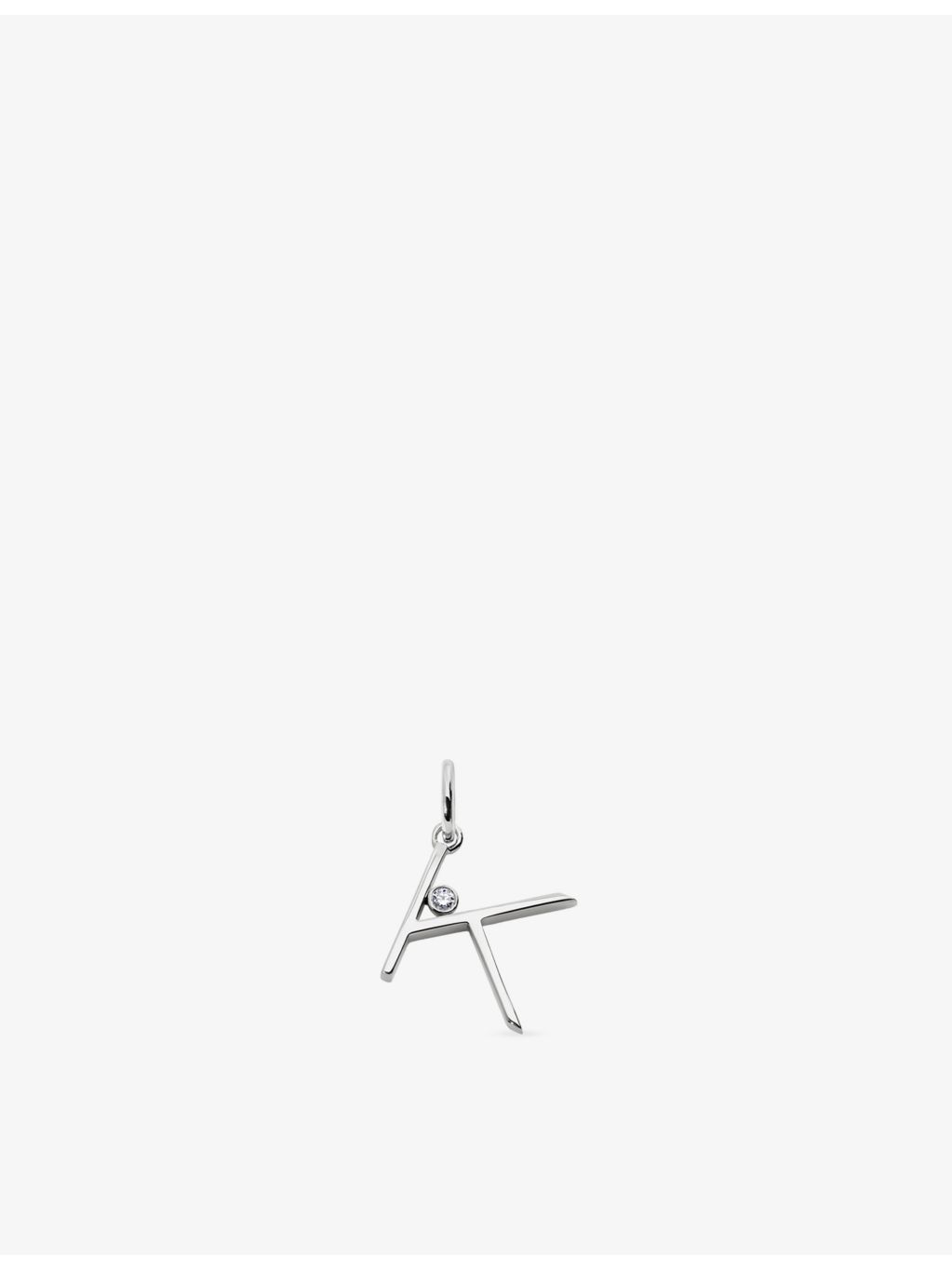 Monica Vinader K initial solitaire pendant charm - British product