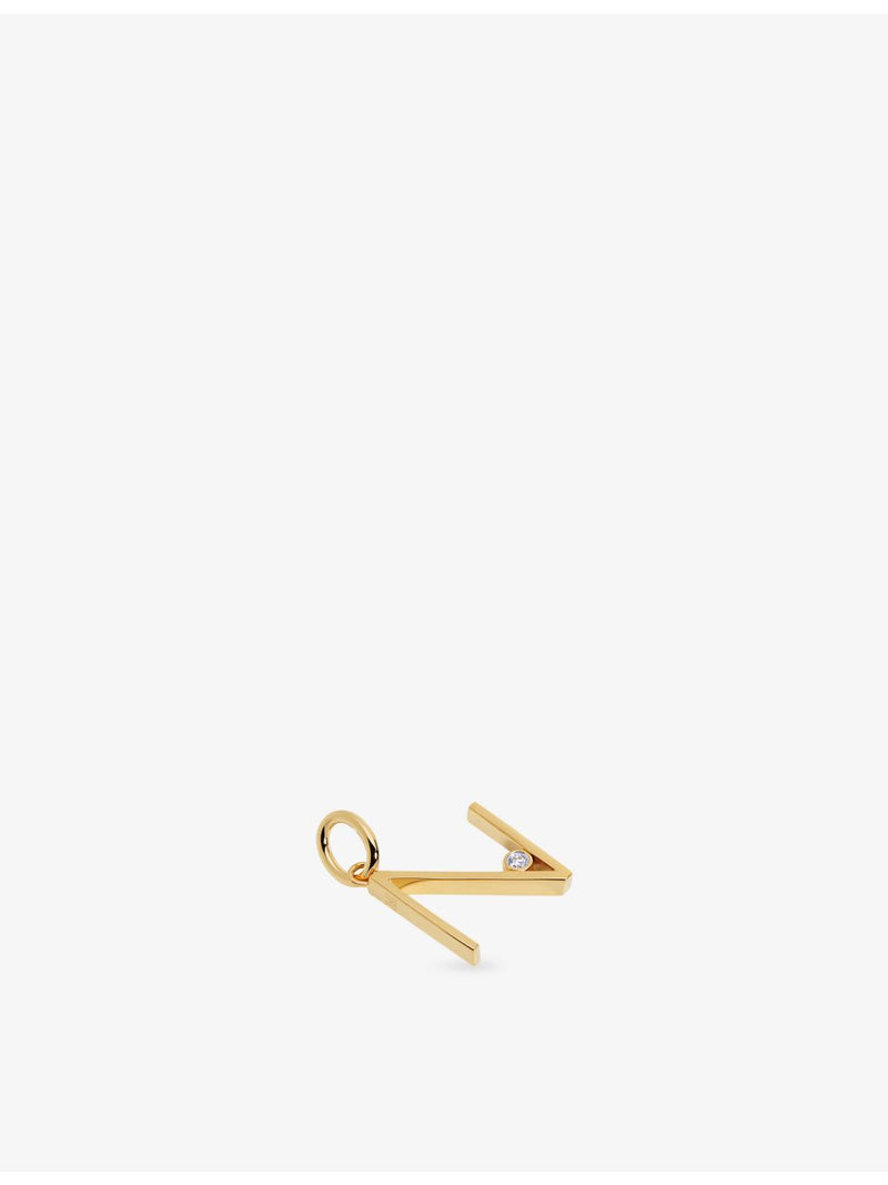 Monica Vinader Initial N gold vermeil pendant charm - British product