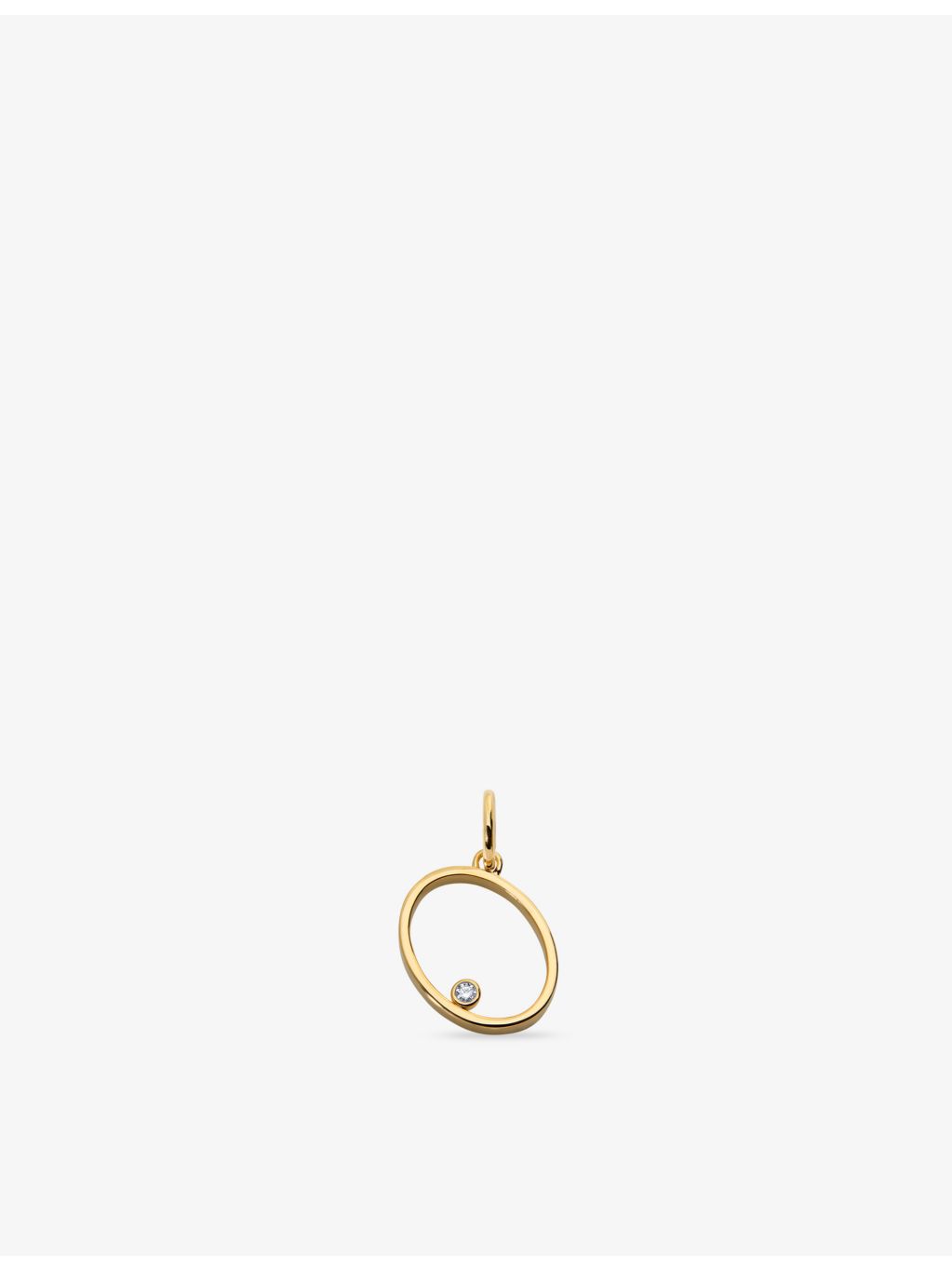 Monica Vinader initial O pendant with 0.035ct lab-grown diamond, imported from the UK
